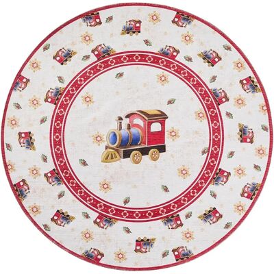 Villeroy & Boch 160cm Vícebarevný Vánoční Kulatý Koberec - Area Rug Villeroy & Boch 160cm Vícebarevný Vánoční Kulatý Koberec - Area Rug