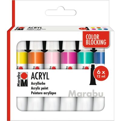 Marabu Color Blocking Acrylfarbe - Mehrfarbig - 12 ml Marabu Color Blocking Acrylfarbe - Mehrfarbig - 12 ml