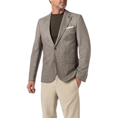 Carl Gross Beige Slim Fit Baumwoll-Stretch Sakko - Sakko Carl Gross Beige Slim Fit Baumwoll-Stretch Sakko - Sakko