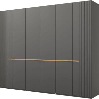 Musterring Isabelle Kleiderschrank - 6 Türen, Graphit-Dekor, Verstellbare Regale Musterring Isabelle Kleiderschrank - 6 Türen, Graphit-Dekor, Verstellbare Regale