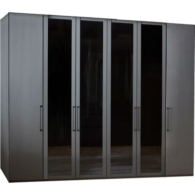 Wiemann Split Kleiderschrank - 8-türig, grau, Holz, Floatglas Wiemann Split Kleiderschrank - 8-türig, grau, Holz, Floatglas