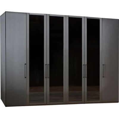 WIEMANN Split Kleiderschrank - 8 Regale, Glas Parsol, Graphit WIEMANN Split Kleiderschrank - 8 Regale, Glas Parsol, Graphit