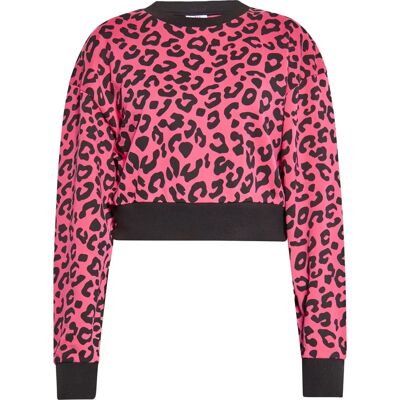 Mymo Roze Luipaard Sweatshirt - Sweatshirt Mymo Roze Luipaard Sweatshirt - Sweatshirt