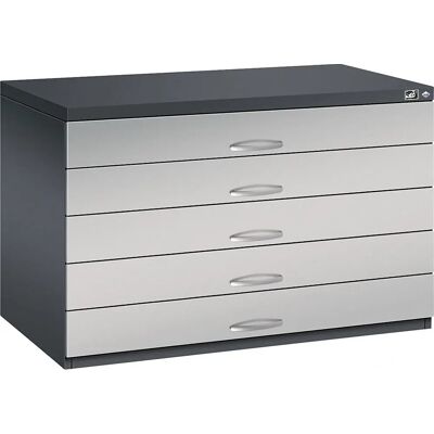C+P Grau/Weiß Aluminium 5-Schubladen Schrank - Aufbewahrung C+P Grau/Weiß Aluminium 5-Schubladen Schrank - Aufbewahrung