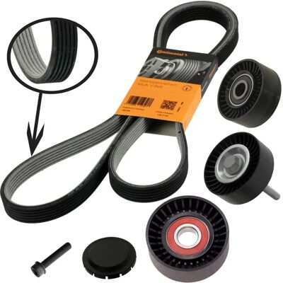 Conti BMW E81 E87 E88 E90 E91 Keilriemen-Kit - Spannrolle & Umlenkrollen Conti BMW E81 E87 E88 E90 E91 Keilriemen-Kit - Spannrolle & Umlenkrollen