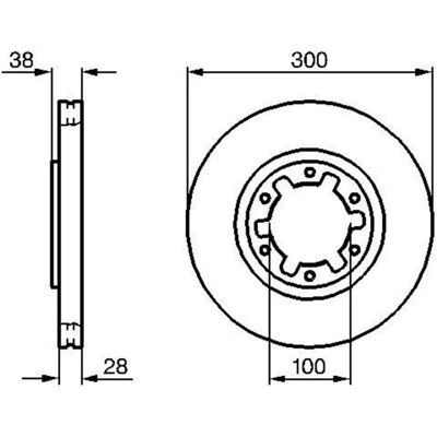 Bosch 40206VE800 Bremsscheibe - Vorne 300mm Belüftet Bosch 40206VE800 Bremsscheibe - Vorne 300mm Belüftet