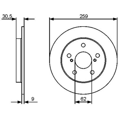 Bosch Modell A6r081s Bremsscheibe - Bremsscheibe Bosch Modell A6r081s Bremsscheibe - Bremsscheibe