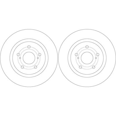 TRW Toyota Bremsscheibe - 290mm, 11mm Dick, Schwarz, 5 Löcher - Voll TRW Toyota Bremsscheibe - 290mm, 11mm Dick, Schwarz, 5 Löcher - Voll