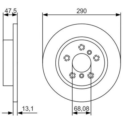 Bosch 289,5mm Belüfteter Bremsscheibe - Nissan Qashqai, Renault Bosch 289,5mm Belüfteter Bremsscheibe - Nissan Qashqai, Renault
