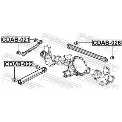 Febest Cadillac Escalade Hinterachsbuchsen - Fahrwerksbuchse Febest Cadillac Escalade Hinterachsbuchsen - Fahrwerksbuchse
