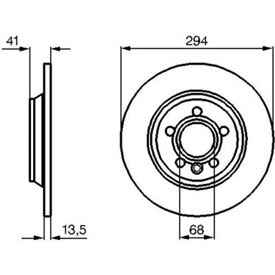 Bosch 293,6mm Vollbelüfteter Bremsscheibe - Bremsscheibe Bosch 293,6mm Vollbelüfteter Bremsscheibe - Bremsscheibe