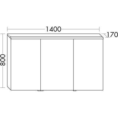 burgbad Eqio Armario Espejo - 3 Puertas, LED, 140cm burgbad Eqio Armario Espejo - 3 Puertas, LED, 140cm