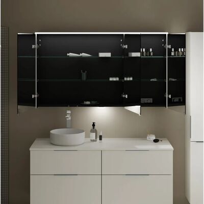 burgbad Eqio Spiegelschrank - Glaseinlegeböden LED-Leuchte - 140cm burgbad Eqio Spiegelschrank - Glaseinlegeböden LED-Leuchte - 140cm