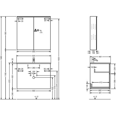 burgbad Eqio Badmöbel-Set - Keramik-Waschtisch & Spiegelschrank burgbad Eqio Badmöbel-Set - Keramik-Waschtisch & Spiegelschrank
