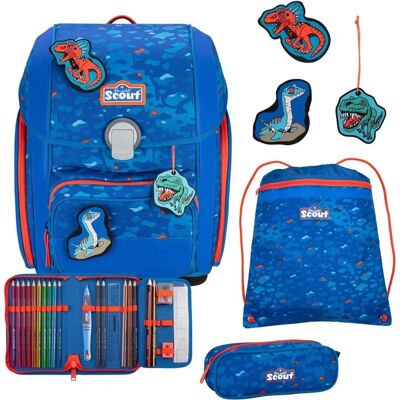 Scout - Superflash Genius Set 4-Teilig - Bleu - Dino - Backpack - Publicité Scout - Superflash Genius Set 4-Teilig - Bleu - Dino - Backpack - Publicité