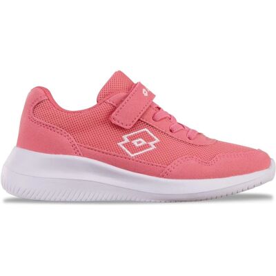 Basket Lotto 28 Rose/Blanc Enfants - Publicité Basket Lotto 28 Rose/Blanc Enfants - Publicité