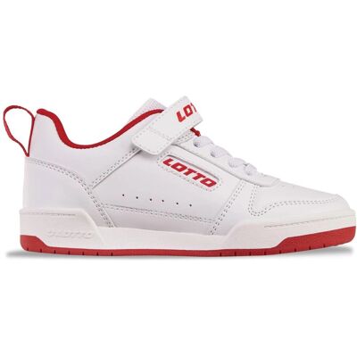 LOTTO - Kinder - Blanc-Rouge - Synthétique - Sneaker - Publicité LOTTO - Kinder - Blanc-Rouge - Synthétique - Sneaker - Publicité