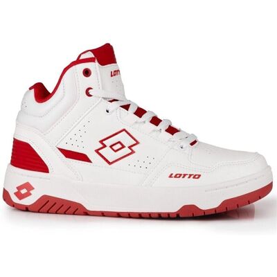 LOTTO - Retro Mid-Cut - Weiß-Rot - Synthetik Sneaker LOTTO - Retro Mid-Cut - Weiß-Rot - Synthetik Sneaker