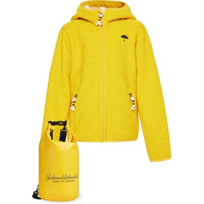 Schmuddelwedda Blouson + Tagesrucksack - SET Mädels Dunkelgelb Melange Gelb 8A / 128cm Schmuddelwedda Blouson + Tagesrucksack - SET Mädels Dunkelgelb Melange Gelb 8A / 128cm