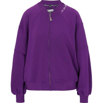 Dreimaster Dames Zweetjasje - Donkerpaars - Casual, Rits Dreimaster Dames Zweetjasje - Donkerpaars - Casual, Rits