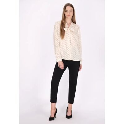 Dreimaster Witte stippen blouse - Blouse Dreimaster Witte stippen blouse - Blouse
