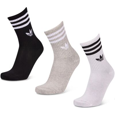 adidas Skarpety 3-Stripes Crew 3 Pairs - Bianche - Calzini adidas Skarpety 3-Stripes Crew 3 Pairs - Bianche - Calzini