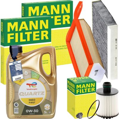 MANN-FILTER Inspektionspaket+total 0w-30 Motoröl - Ölfilter, Ölwanne, Luftfilter MANN-FILTER Inspektionspaket+total 0w-30 Motoröl - Ölfilter, Ölwanne, Luftfilter