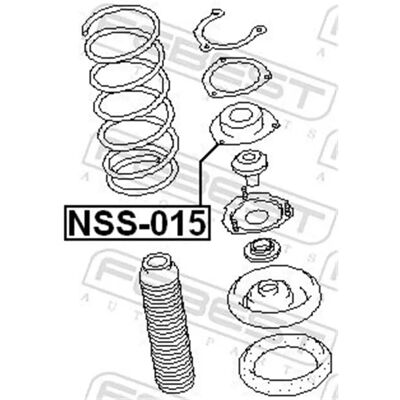 Febest - 543204U010 - Vorderachse - Nissan - Federbeinstützlager Febest - 543204U010 - Vorderachse - Nissan - Federbeinstützlager