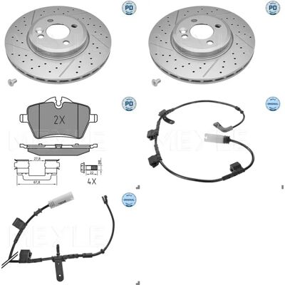 Meyle 294mm Gelocht Bremsscheiben-Set - Belüftet, OE-Qualität Meyle 294mm Gelocht Bremsscheiben-Set - Belüftet, OE-Qualität