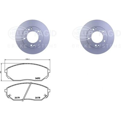 Hella Pagid Bremsenset für Kia Sorento - 302mm Hella Pagid Bremsenset für Kia Sorento - 302mm
