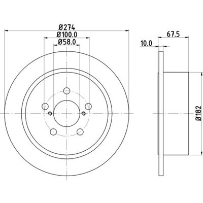 Hella Pagid Bremsensatz - 274mm hinten Subaru Outback/Legacy Hella Pagid Bremsensatz - 274mm hinten Subaru Outback/Legacy