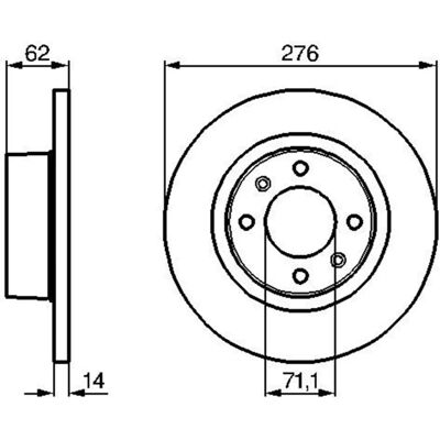 Bosch C5 Bremsscheiben 276mm Hinterachse - Bremsen + Beläge Bosch C5 Bremsscheiben 276mm Hinterachse - Bremsen + Beläge