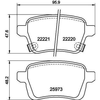 Hella Pagid Bremsenset 264mm Hinten für Opel Corsa E + Adam - Bremssatz und Scheibe Hella Pagid Bremsenset 264mm Hinten für Opel Corsa E + Adam - Bremssatz und Scheibe