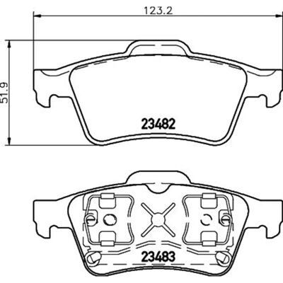 Hella Pagid Bremsenset - 278mm hinten Nissan Primera P12 Hella Pagid Bremsenset - 278mm hinten Nissan Primera P12
