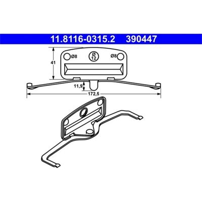 BMW 11811603152 Vorderer Bremssattelclip - Bremssystem-Teile BMW 11811603152 Vorderer Bremssattelclip - Bremssystem-Teile