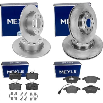 Meyle Bremsenset Vorne + Hinten für VW Golf 5/6, Caddy 3, Audi A3 - Bremsscheibe Meyle Bremsenset Vorne + Hinten für VW Golf 5/6, Caddy 3, Audi A3 - Bremsscheibe