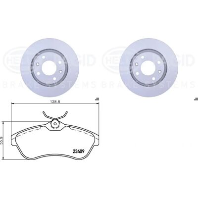Hella Pagid Bremsenset - Für Citroen C2 C3 Pluriel - 266mm Vorderbremse Hella Pagid Bremsenset - Für Citroen C2 C3 Pluriel - 266mm Vorderbremse