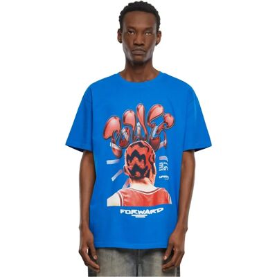 T-shirt Oversize Urban Classics Power Foward 2.0 - Blu Cobalto - XL T-shirt Oversize Urban Classics Power Foward 2.0 - Blu Cobalto - XL