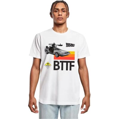 Merchcode Retro 85 BTTF T-shirt Blanc - T-shirt Merchcode Retro 85 BTTF T-shirt Blanc - T-shirt