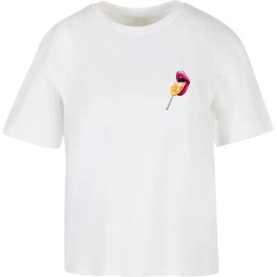 Mister Tee White Sugar Bomb Oversized T-shirt - Casual Top Mister Tee White Sugar Bomb Oversized T-shirt - Casual Top