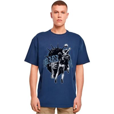 T-shirt Oversize Mister Tee Main de Dieu Bleu Foncé - T-shirt T-shirt Oversize Mister Tee Main de Dieu Bleu Foncé - T-shirt