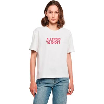 Mister Tee Allergic To Idiots White M T-Shirt - Casual Mister Tee Allergic To Idiots White M T-Shirt - Casual