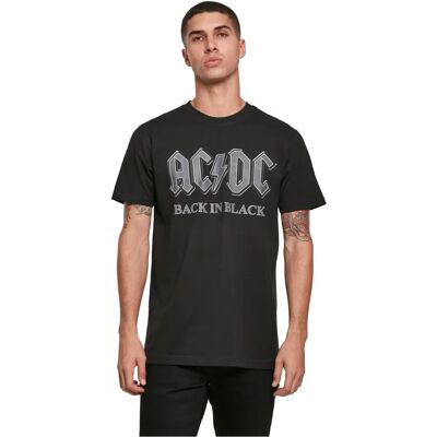 MERCHCODE ACDC Back In Black T-Shirt - Casual, Nero, 4XL MERCHCODE ACDC Back In Black T-Shirt - Casual, Nero, 4XL
