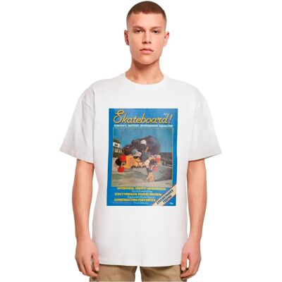 Merchcode T-shirt Homme La Couverture du Magazine de Skateboard N° 8 Blanc - T-shirt Merchcode T-shirt Homme La Couverture du Magazine de Skateboard N° 8 Blanc - T-shirt