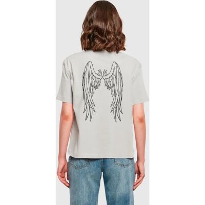 Mister Tee Women's Angel Wings Grey T-shirt - Casual Wear Mister Tee Women's Angel Wings Grey T-shirt - Casual Wear