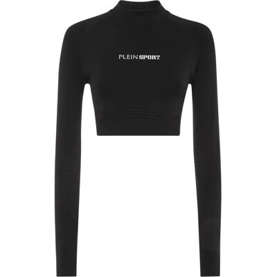 PLEIN SPORT Model L - Steunend zwart crop-top - Tops PLEIN SPORT Model L - Steunend zwart crop-top - Tops