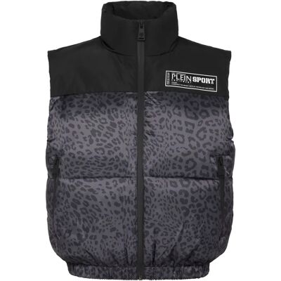 Dames Gilet Leopard Plein Sport - Zwart - XS - gilet Dames Gilet Leopard Plein Sport - Zwart - XS - gilet