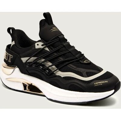 PLEIN SPORT - Air Pressure Gen.x.04 - Czarny - Lightgold - Buty PLEIN SPORT - Air Pressure Gen.x.04 - Czarny - Lightgold - Buty