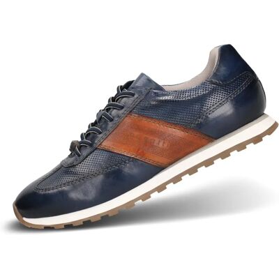 Bugatti Men's Clasp Leather Trainers - Dark Blue - Size 6 - Men's Trainers Bugatti Men's Clasp Leather Trainers - Dark Blue - Size 6 - Men's Trainers