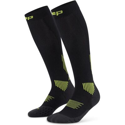 CEP Core Run Tall Kompressionsstrümpfe - Schwarz/Limette - Laufsocken CEP Core Run Tall Kompressionsstrümpfe - Schwarz/Limette - Laufsocken
